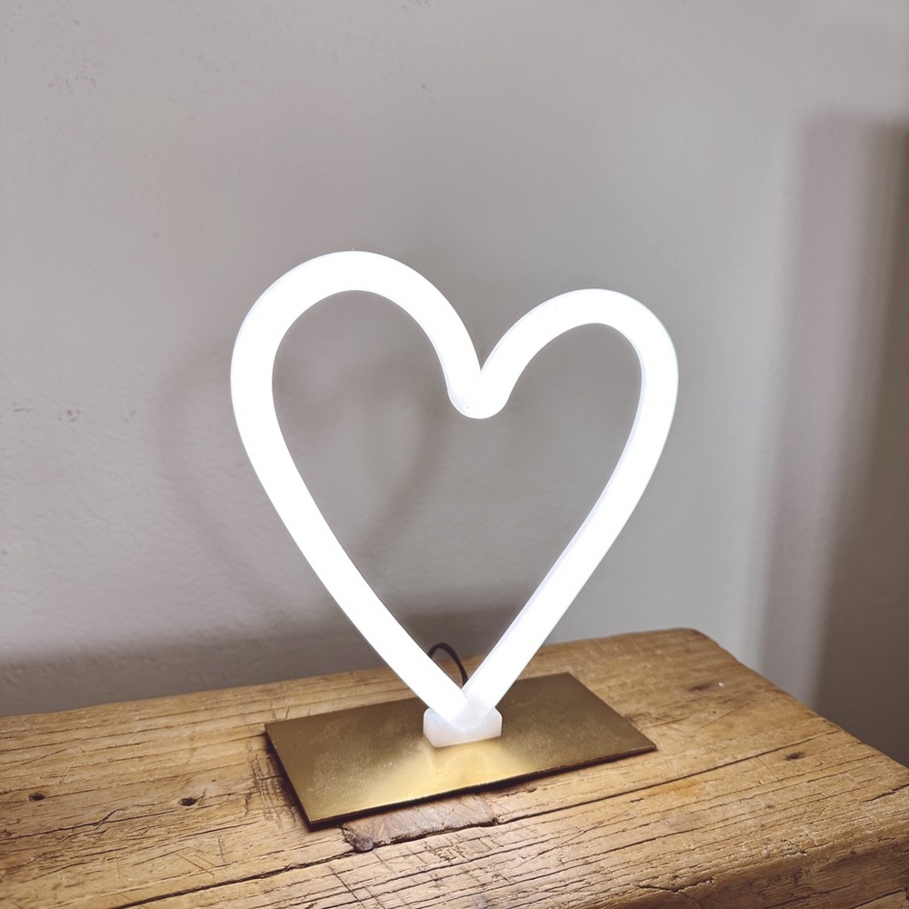 Heart Neon Sign Home Decor with Plug and Switch Valentines Day